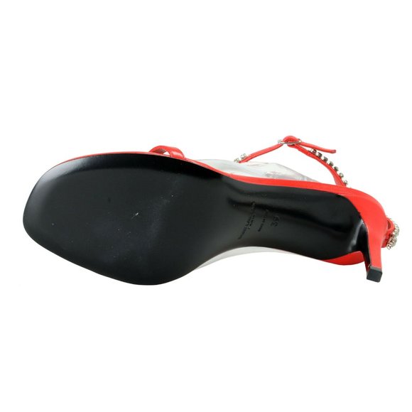 Saint Laurent Women's Leather High Heel Sandals - Picture 6 of 8